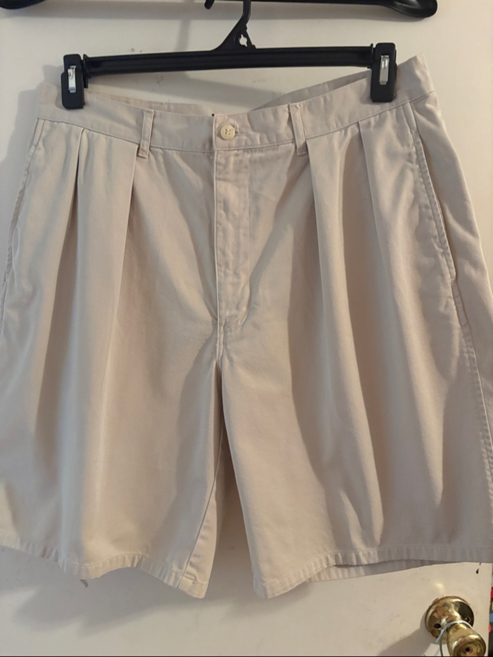 Polo by Ralph Lauren Men’s Khaki pleated-Front Chino Shorts